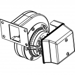 Frymaster Left Blower Assembly, Combustion Air, with Harness 115V