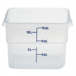 Cambro Camsquares® Translucent 12 Quart Square Food Storage Container