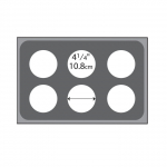 Vollrath Stainless Steel Adapter Plate w/Six 4¼" Round Cutouts