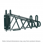 Metro Super Erecta® Direct Wall Mount 24" Shelf Epoxy Coated Double Bracket