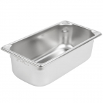 Jacob's Pride® Super Pan V® Stainless Steel Steam Table Food Pan Third Size 4" Deep