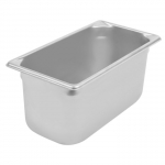 Jacob's Pride® Super Pan V® Stainless Steel Steam Table Food Pan Third Size 6" Deep