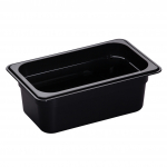 Cambro Camwear® Black Food Pan Fourth Size 4" Deep