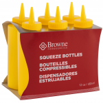 Browne 12oz Yellow Squeeze Bottles 6/ST