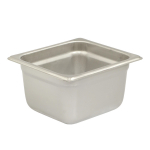 Stainless Steel Steam Table Insert Pan Sixth Size 4" Deep