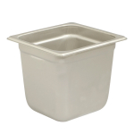 Stainless Steel Steam Table Insert Pan Sixth Size 6" Deep