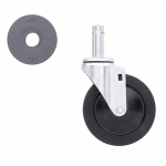 Metro 5" Rubber Tread Swivel Stem Caster for Shelving Posts