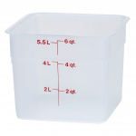 Cambro Camsquares® Translucent 6 Quart Square Food Storage Container