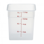 Cambro Camsquares® Translucent 8 Quart Square Food Storage Container