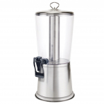 Winco 2.2gal Cold Beverage Dispenser with Ice Core and Hands-Free Faucet