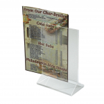 Winco Double Sided 4” × 6” Acrylic Menu Stand