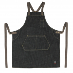 Winco Signature Chef Heavy Weight Denim Bib Apron w/Cross Back Straps
