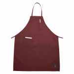 Winco Full-Length Bib Apron with Pockets Burgundy