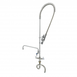 T&S Brass EasyInstall PreRinse Unit Single Deck Mount with 12" Add-On Faucet Spout
