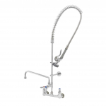 T&S Brass PreRinse Unit Wall Mount 8" c/c w/12" Swing Spout Add-On Faucet