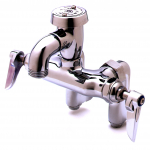 T&S Brass Service Sink Faucet Adjustable c/c Wall Mount Polished