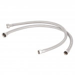T&S Brass® 24" Inlet Supply Hoses (⅜" Compression x ½" NPSM Female)