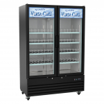 EFI X-Line 54" Deep Chill Glass Door Merchandiser Cooler Black