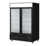 EFI Versa Chill 54" Bottom Mount Glass Door Cooler Black
