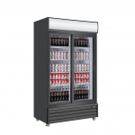 EFI Versa Chill 39" Bottom Mount Glass Door Merchandiser Cooler Black