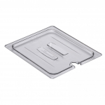 Cambro Camwear® Clear Polycarbonate Food Pan Lid Half Size Notched
