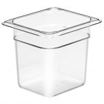 Cambro Camwear® Clear Food Pan Sixth Size 6" Deep