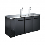 EFI 72¾" Back Bar Direct Draw Cooler with 2 Towers Black