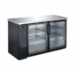 EFI Classic Chill Series Black 60¾" Back Bar Cooler with Swing Doors