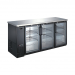 EFI Classic Chill Series Black 72¾" Back Bar Cooler with Swing Doors