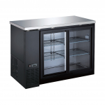 EFI Classic Chill Series Black 48¾" Back Bar Cooler with Sliding Doors