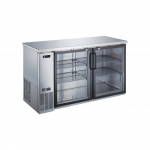 EFI Classic Chill Series Stainless Steel 60¾" Back Bar Cooler with Swing Doors