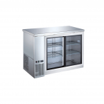 EFI Classic Chill Series Stainless Steel 48¾" Back Bar Cooler with Sliding Doors