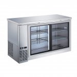 EFI Classic Chill Series Stainless Steel 60¾" Back Bar Cooler with Sliding Doors