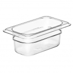 Cambro Camwear® Clear Food Pan Ninth Size 2½" Deep