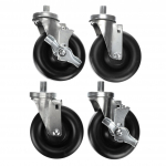 CHG Medium-Duty 5" Black Stem Caster Kit