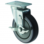 Winco Universal Plate 5" Swivel Caster Set with Brakes (2 per Set)