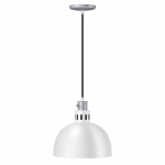 Hatco Designer Lamp 750 Smooth White Canopy Mount Lower Switch 24" Black Cord