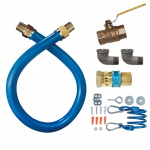 Dormont Gas Hose Kit 1" × 48" Safety Quik,2 Elbows, Restraining Device, with PosiSet