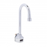 T&S Brass ChekPoint Electronic Senser Wall Mount Faucet with Gooseneck Nozzle and Temp Mixing Valve
