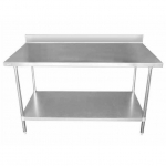 EFI Work Table 24" × 60" w/Stainless Steel Top and 4" Backsplash