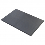 Winco Anti-Fatigue Rubberized Gel Foam 2'×3' Floor Mat Black