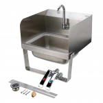 Encore® Wall Mount Hand Sink with Knee Valves, Side Splashes and 3½" Gooseneck Spout