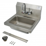 CHG Stainless Steel Wall Mount Hand Sink with TopLine® Faucet and Gooseneck Spout