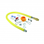 T&S Brass Safe-T-Link Gas Hose Kit ¾" NPT x 48" w/Installation Kit & Quick Disconnect