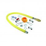 T&S Brass Safe-T-Link Gas Hose Kit 1" NPT x 48" w/Installation Kit & Quick Disconnect