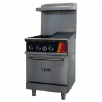 EFI Versa Heat 24" Combination Gas Range with 2 Burners, 12" Charbroiler & 1 Oven NG