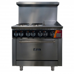 Versa Heat 36" CombinationElectric Range with 4 Elements, 12" Griddle & 1 Oven 208V/3Ph