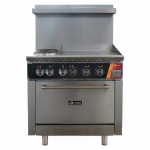 EFI Versa Heat 36" Combination Electric Range with 2 Elements, 24" Griddle & 1 Oven 208V/3Ph
