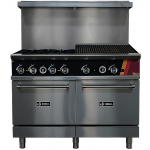 Versa Heat 48" CombinationGas Range with 4 Burners, 24" Charbroiler & 2 Ovens NG