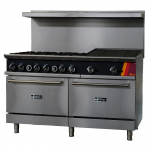 Versa Heat 60" CombinationGas Range with 6 Burners, 24" Charbroiler & 2 Ovens LP